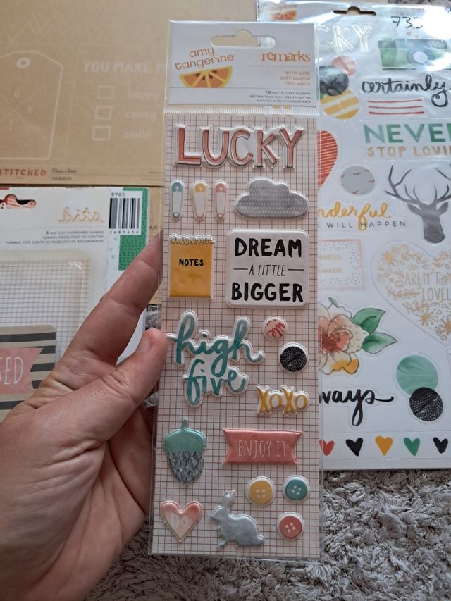 Lote Scrapbooking #2 "Stitched" de Amy Tangerine