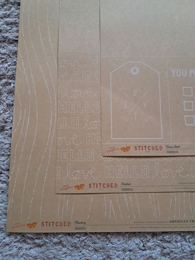 Lote Scrapbooking #2 "Stitched" de Amy Tangerine