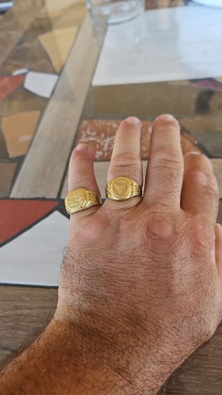 Anillo hombre oro 18k - 2 piezas
Dos anillos 14,3 