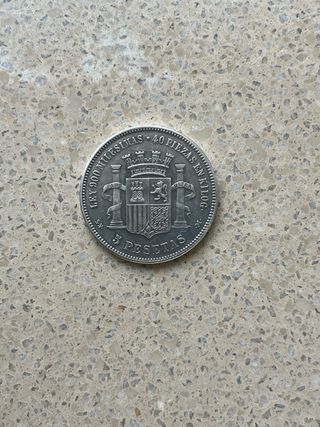 Tres Monedas de 5 Pesetas 