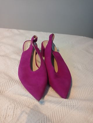 Zapatos Miruri Morados - Tacón Impecables