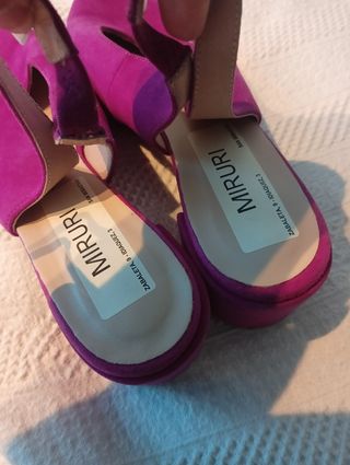 Zapatos Miruri Morados - Tacón Impecables