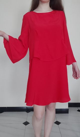 Vestido manga capa Talla S