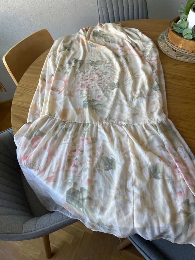 Vestido H&M gasa floral L