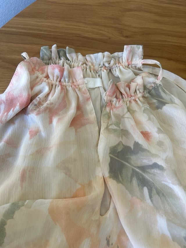 Vestido H&M gasa floral L