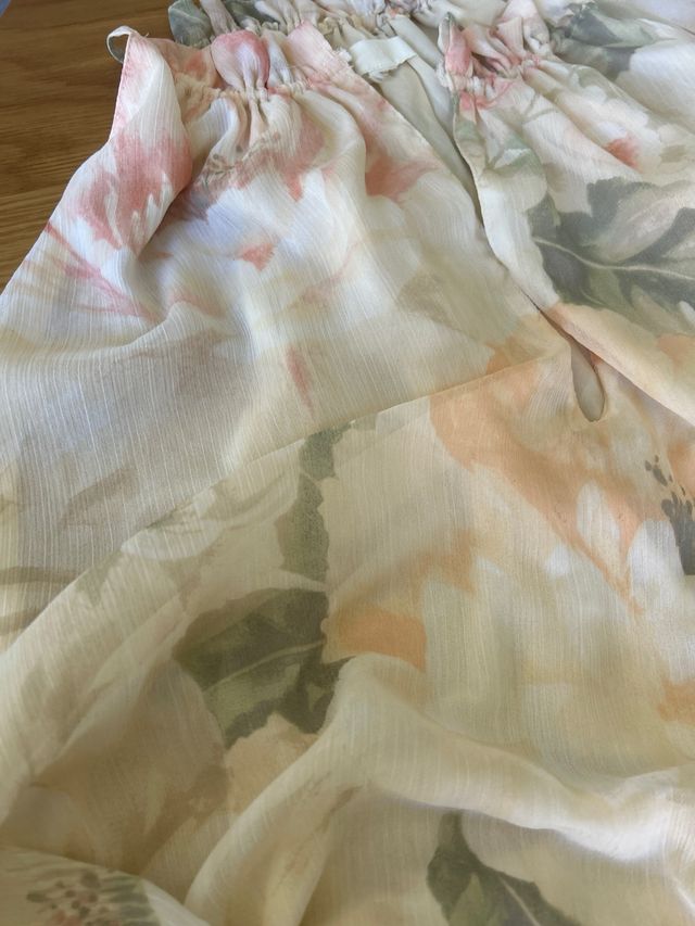 Vestido H&M gasa floral L