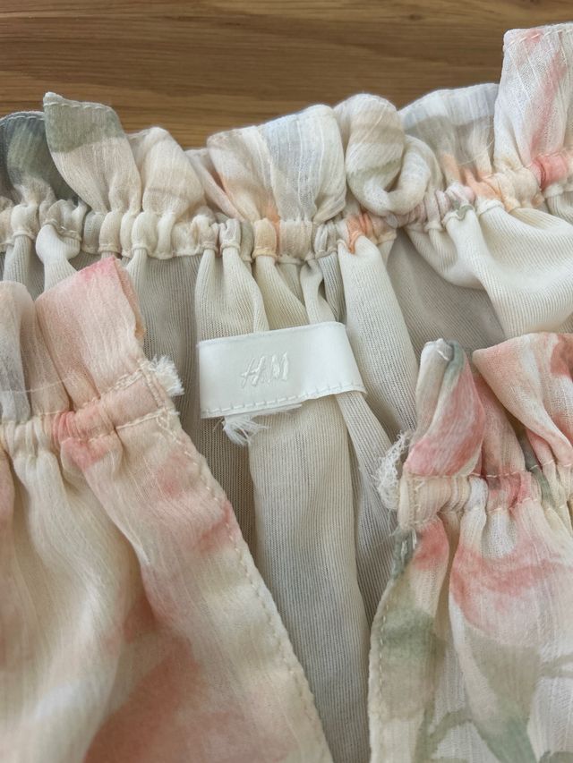 Vestido H&M gasa floral L