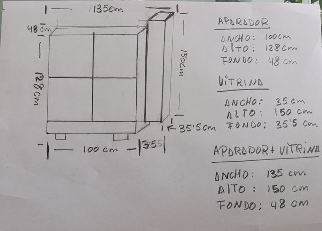 Mueble salón madera