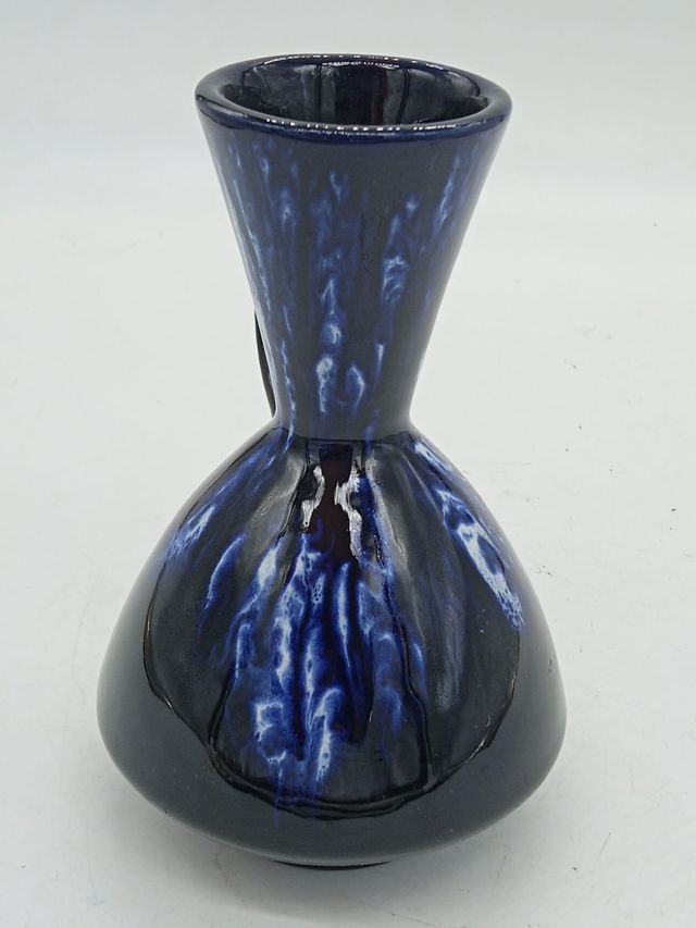 Vasetto vintage tedesco blu anni '50