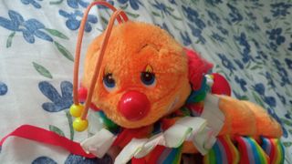 Peluche pagliaccio colorato tante gambe originale 