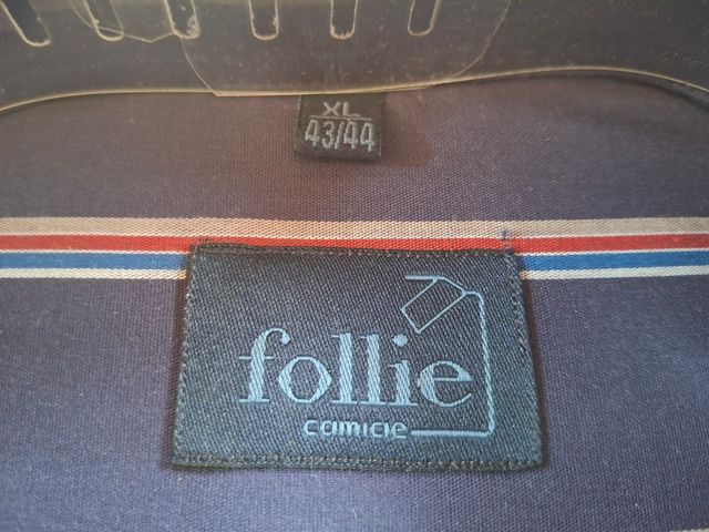 Camicia Uomo a righe blu-rosso