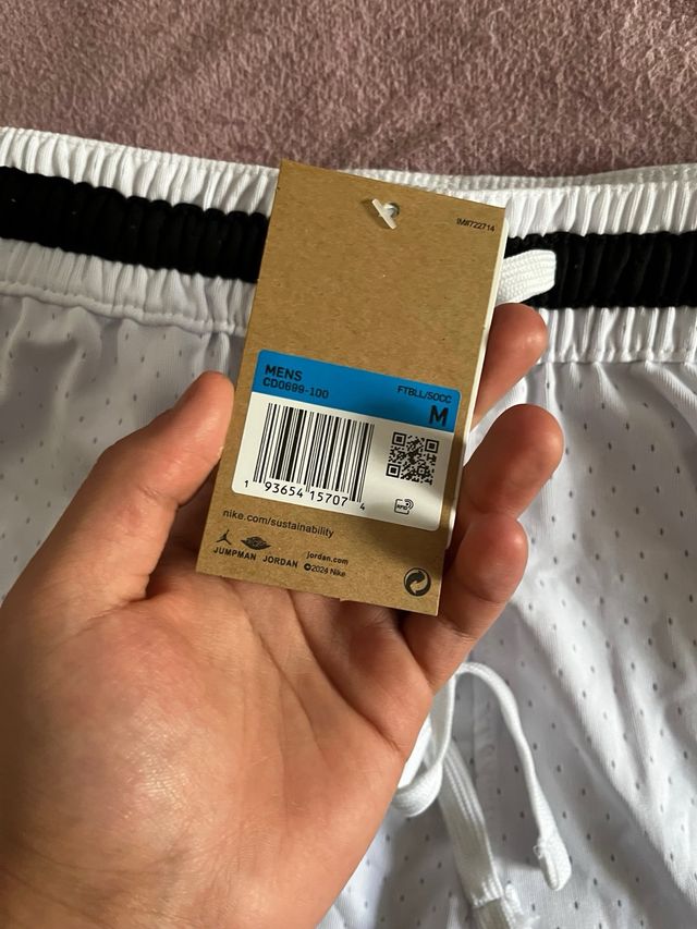 Shorts Jordan Dri-FIT blancos - M