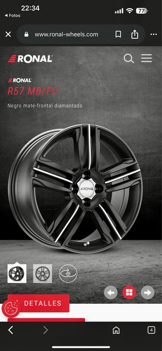 Llantas Ronal R57 MB/FC 18" 4x108