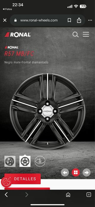 Llantas Ronal R57 MB/FC 18" 4x108