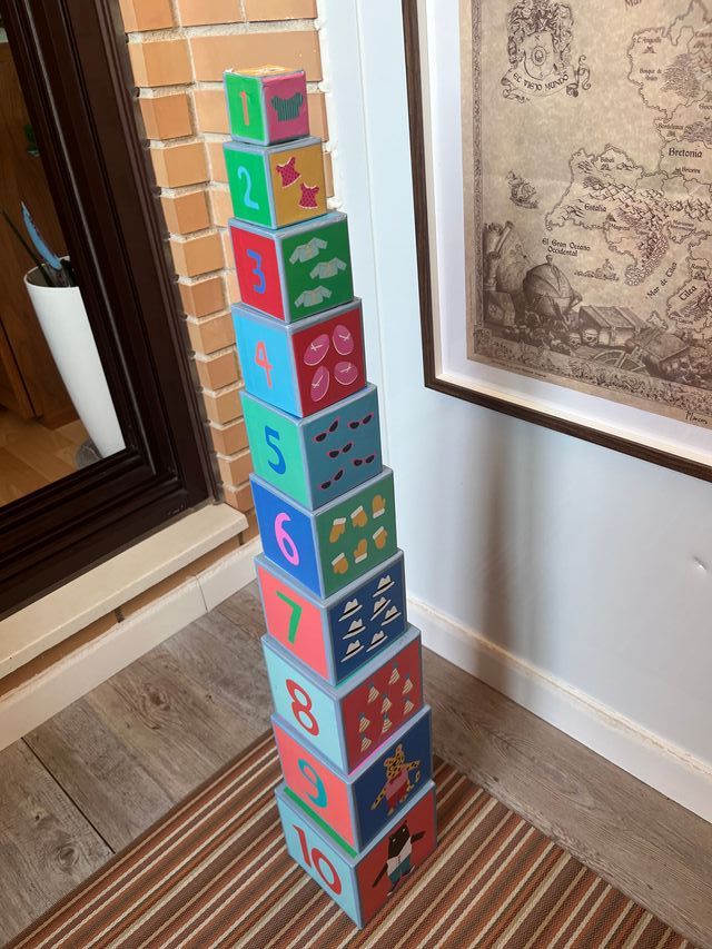 2 juegos Cubos apilables infantiles