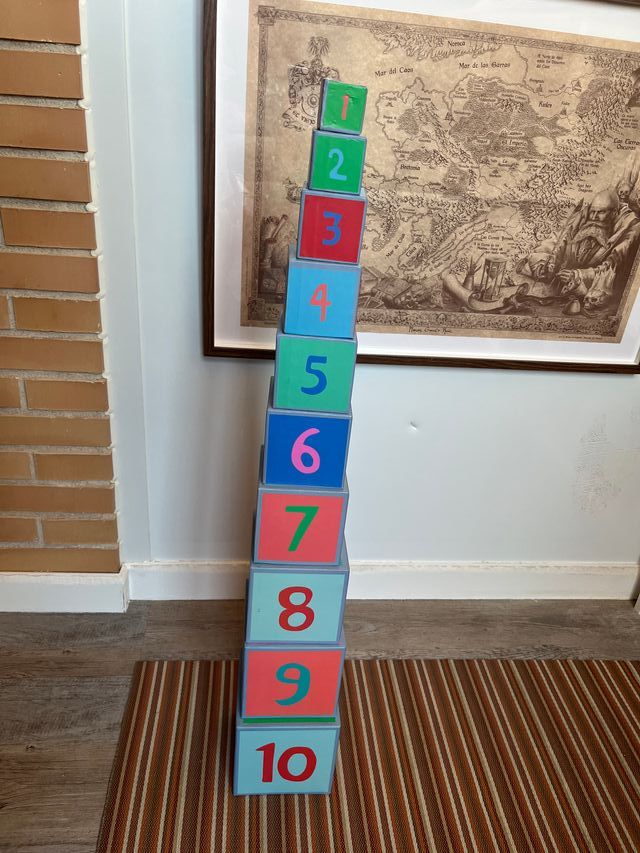 2 juegos Cubos apilables infantiles
