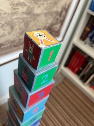 2 juegos Cubos apilables infantiles