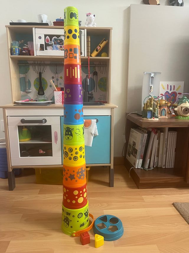 2 juegos Cubos apilables infantiles