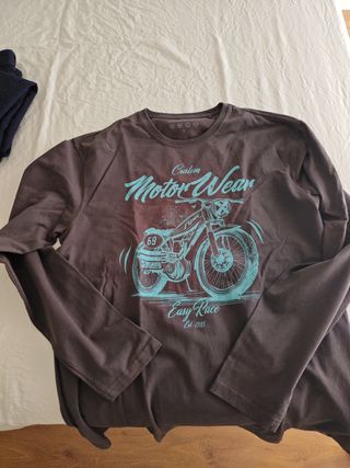 Camiseta marrón manga larga - Talla L