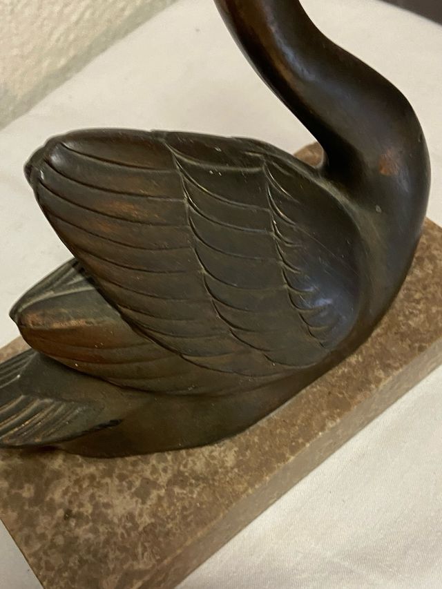 Scultura cigno art déco
