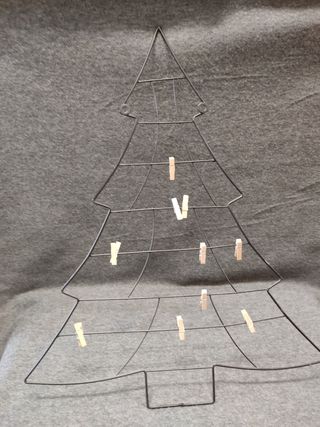 Rebajado Árbol Navidad metal negro