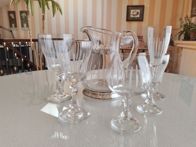 Juego cristalería vintage de 57 piezas