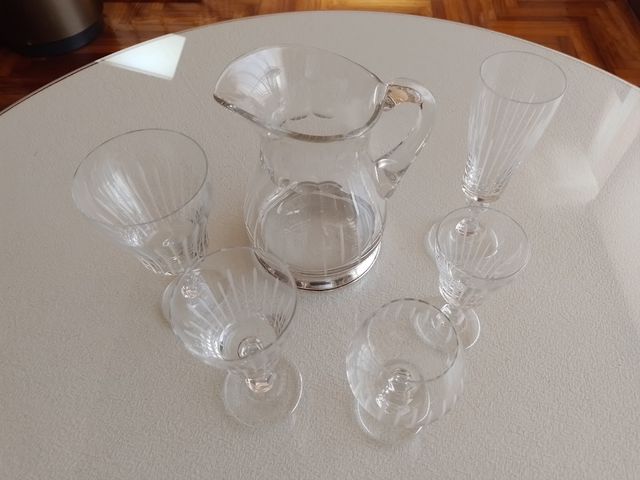 Juego cristalería vintage de 57 piezas