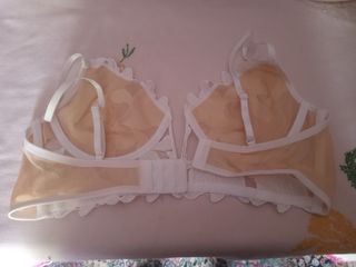 Reggiseno pizzo bianco beige