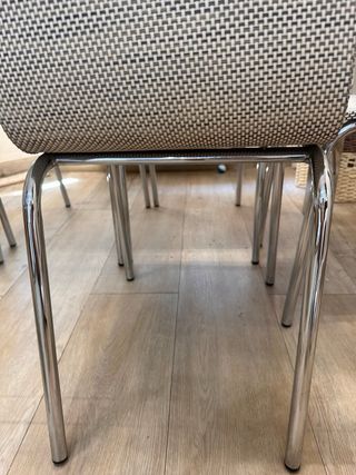 Mesa cristal + 6 sillas