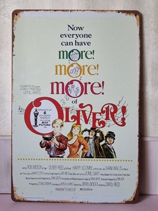 Cartel de metal de Oliver, la pelicula musical.
