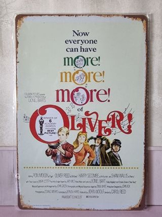 Cartel de metal de Oliver, la pelicula musical.