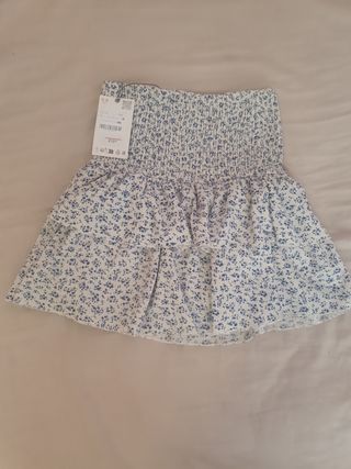 Falda pantalón de niña de Zara - Flores Azules