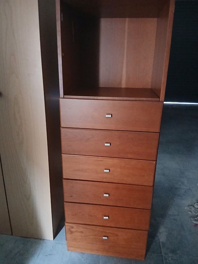Armario madera 6 cajones