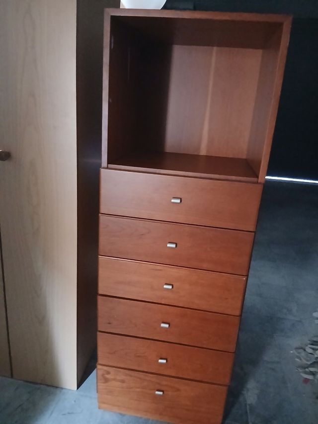 Armario madera 6 cajones
