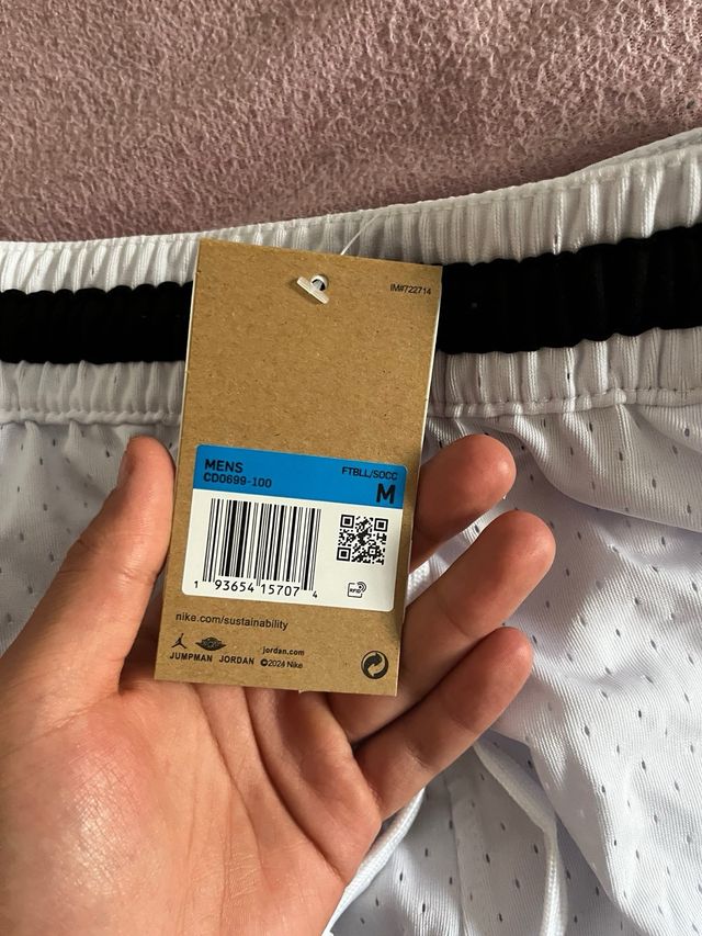 Shorts Jordan blancos talla M