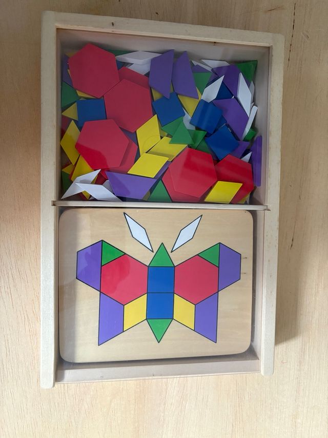 Juego formas geométricas madera