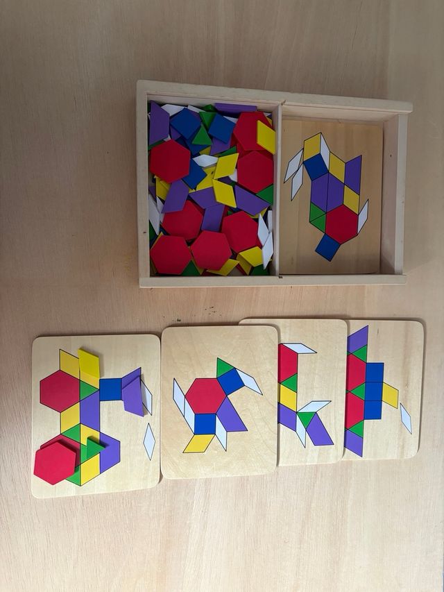 Juego formas geométricas madera