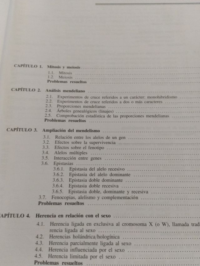 Genética. Problemas y ejercicios resueltos.
