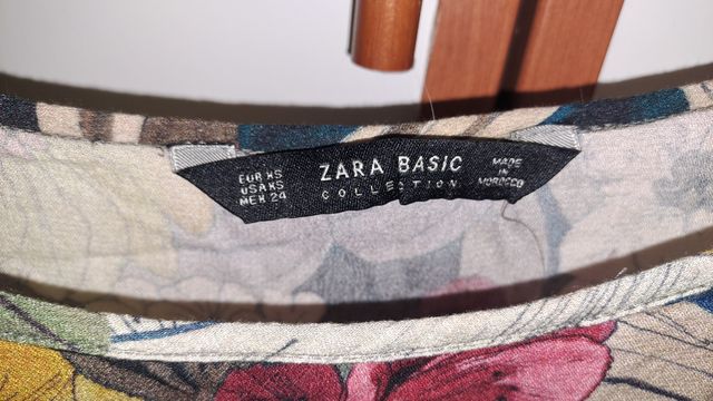 Top Zara fiori multicolor XS