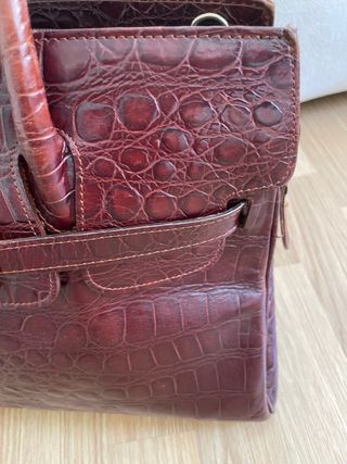 Bolso Piel El Corte Inglés marrón