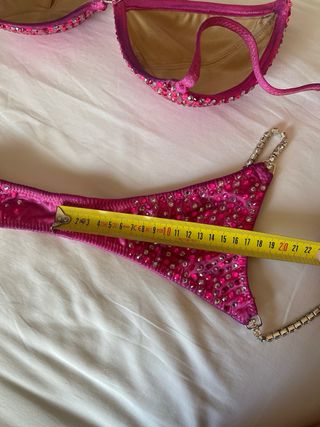 Bikini fitness rosa competición

