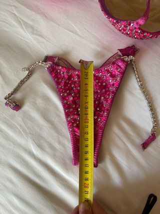 Bikini fitness rosa competición

