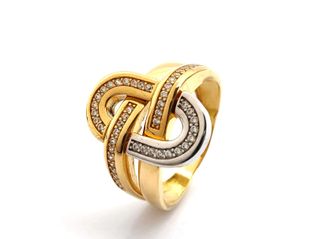 Anillo Oro 18K tipo Cartier - Tricolor
