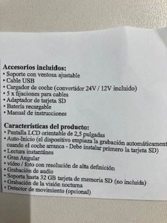 Cámara Coche HD/dashcam B2B + memoria 32GB