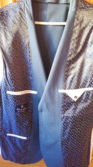 Americana Roberto Bassi azul talla 44