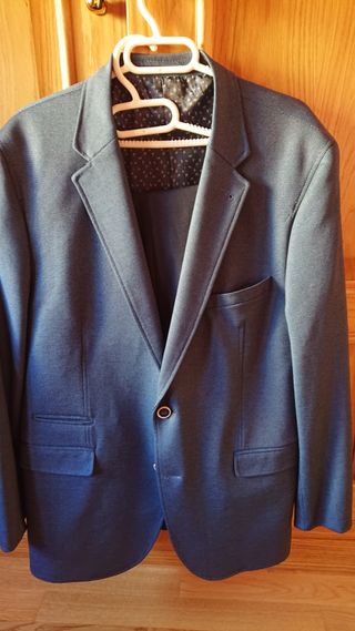 Americana Roberto Bassi azul talla 44