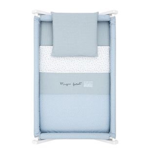 Minicuna Cambrass blanca con textil