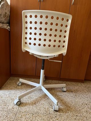 Silla escritorio blanca ruedas giratorias