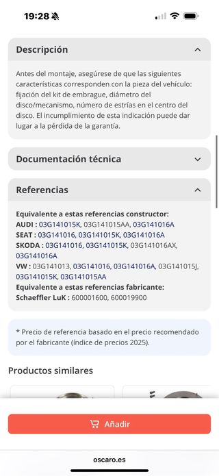 Embrague Sachs 2290601050 - VAG