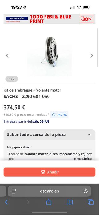 Embrague Sachs 2290601050 - VAG
